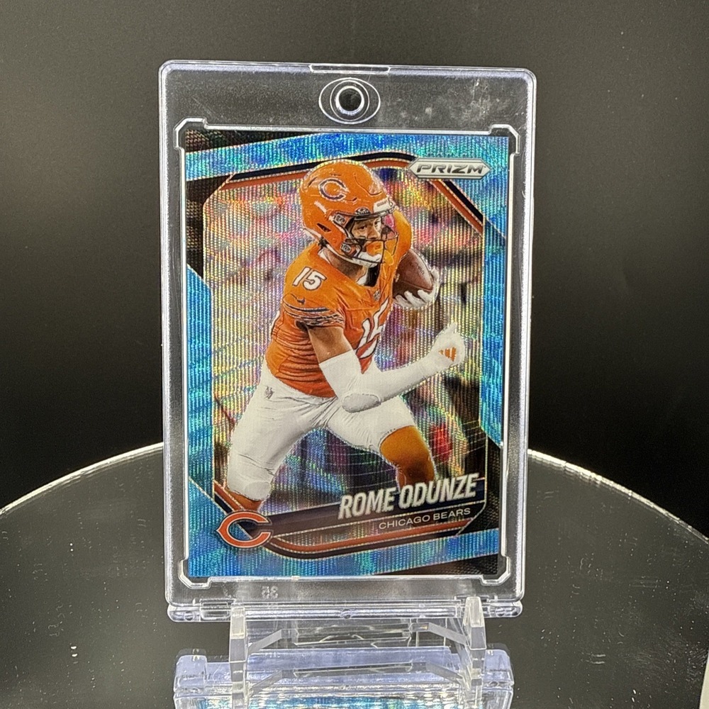2025 Panini Prizm ROME ODUNZE Blue Wave /230 #8 - Chicago Bears